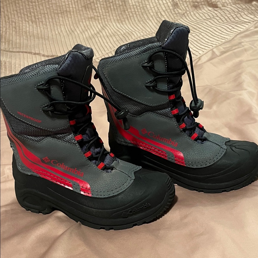 Columbia400 grams youth Black and Red Waterproof Boots